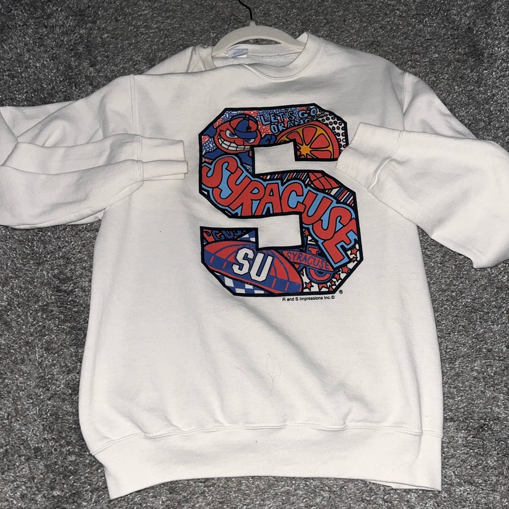 Syracuse Basketball White Out Graffiti Crewneck